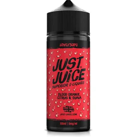 Just Juice Iconic 100ml Shortfill E-Liquid Blood Orange On White Background