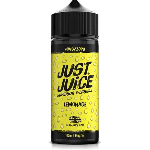 Just Juice Iconic 100ml Shortfill E-Liquid Lemonade On White Background