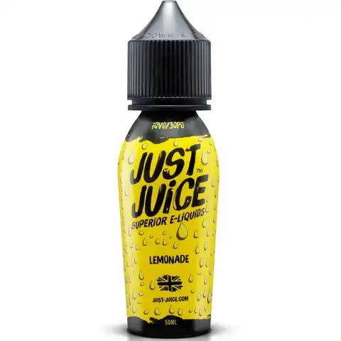 Just Juice Iconic Range E-Liquid 50ml Shortfill Lemonade On White Background