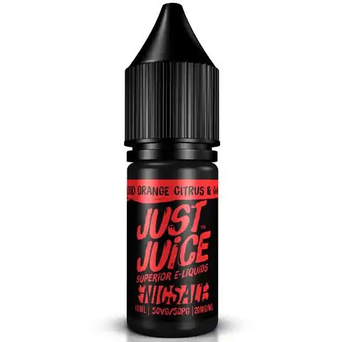 Just Juice Iconic Range E-liquid Nic Salts Blood Orange / 11mg On White Background