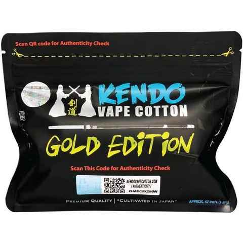 Kendo Vape Cotton Gold Edition On White Background