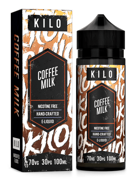 Kilo V2 E-Liquids 100ml Shortfill Range Coffee Milk On White Background