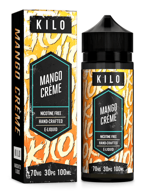 Kilo V2 E-Liquids 100ml Shortfill Range Mango Cream On White Background