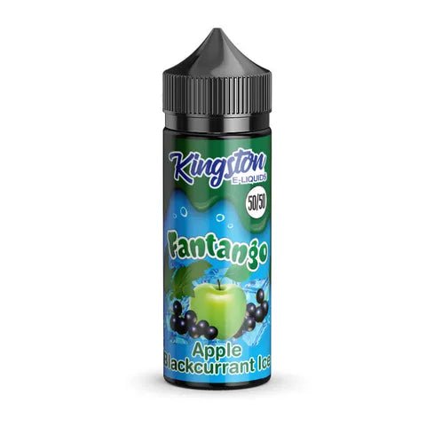 Kingston Fantango 50/50 100ml Shortfill E-Liquids Apple & Blackcurrant Ice On White Background