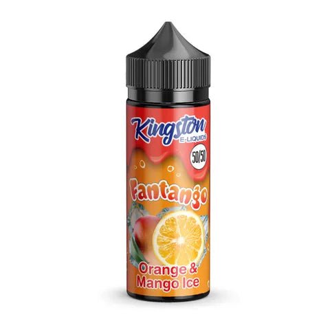 Kingston Fantango 50/50 100ml Shortfill E-Liquids Orange Mango Ice On White Background