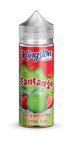 Kingston Fantango Shortfill E-Liquids Strawberry & Lime ICE On White Background