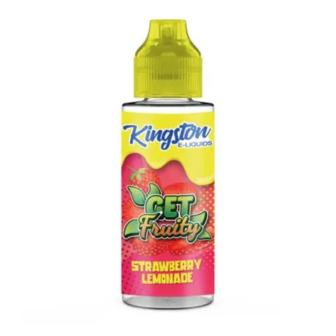 Kingston Get Fruity 100ml Shortfill E-Liquids Strawberry Lemonade On White Background