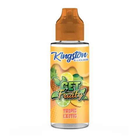 Kingston Get Fruity 100ml Shortfill E-Liquids Tropic Exotic On White Background
