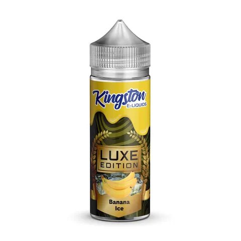 Kingston Luxe Edition 100ml Shortfill E-Liquids Banana Ice On White Background