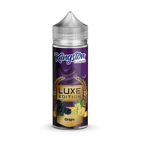 Kingston Luxe Edition 100ml Shortfill E-Liquids Grape On White Background