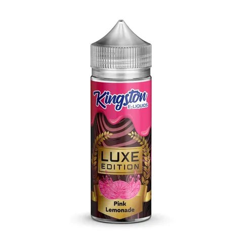 Kingston Luxe Edition 100ml Shortfill E-Liquids Pink Lemonade On White Background
