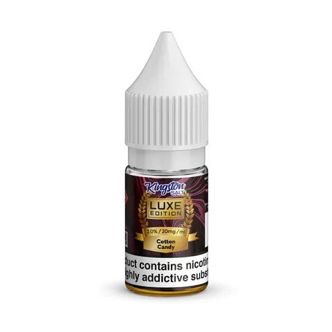 Kingston Luxe Nic Salt E-Liquids Cotton Candy / 20mg On White Background