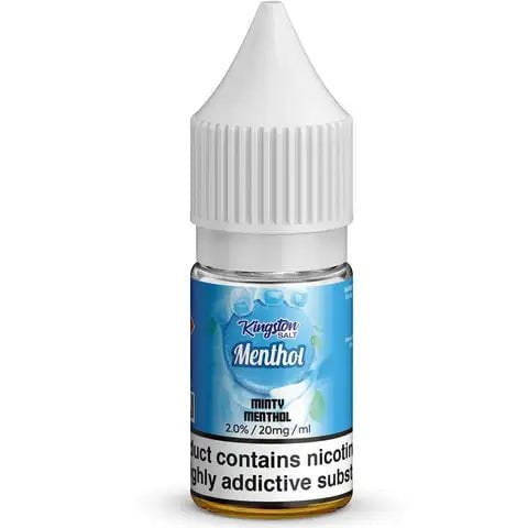 Kingston Menthol Nic Salt E-Liquids Minty / 20mg On White Background