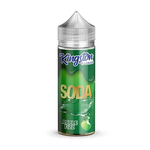 Kingston Soda 100ml Shortfill E-Liquid Apple Fizz On White Background