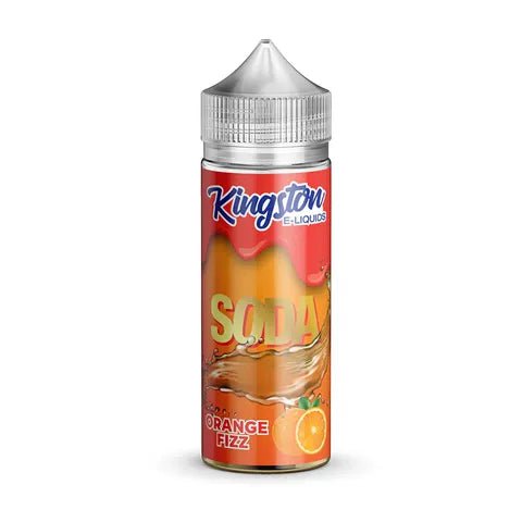 Kingston Soda 100ml Shortfill E-Liquid Orange Fizz On White Background