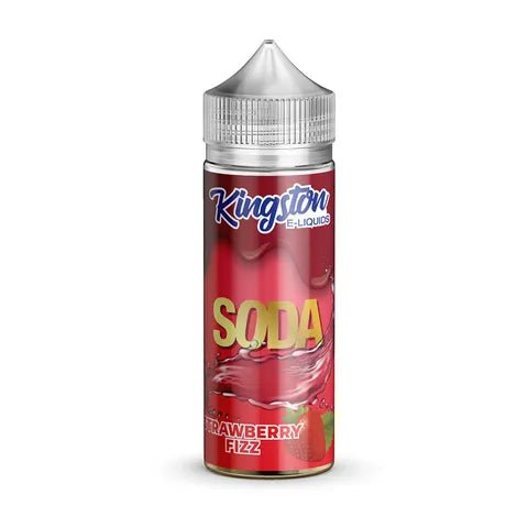 Kingston Soda 100ml Shortfill E-Liquid Strawberry Fizz On White Background