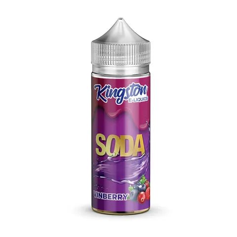 Kingston Soda 100ml Shortfill E-Liquid Vinberry On White Background