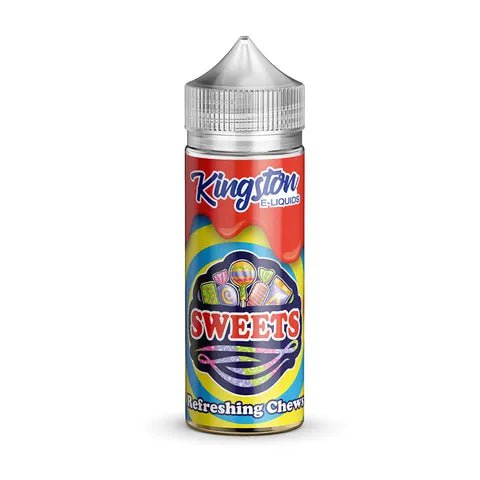 Kingston Sweets 100ml Shortfill E-Liquid Refreshing Chews On White Background