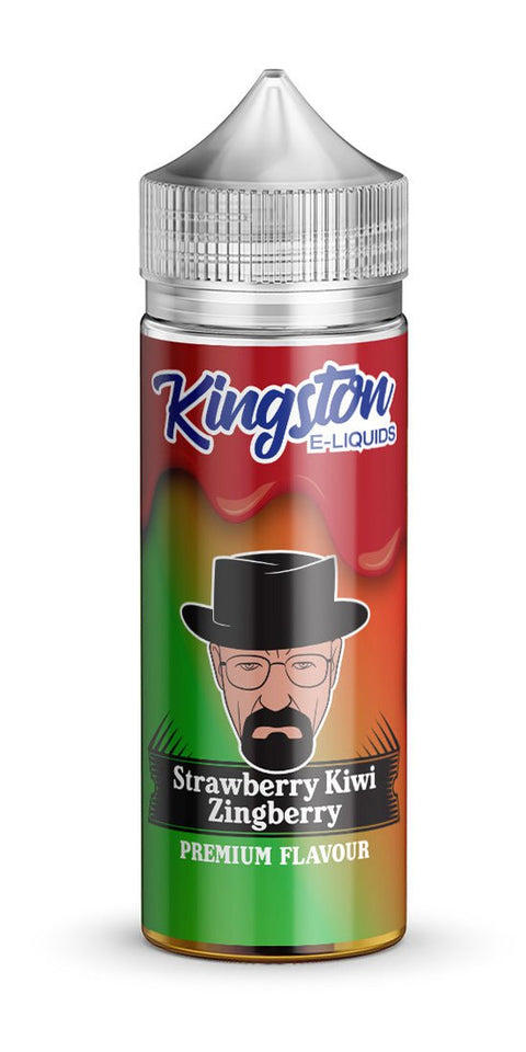 Kingston Zingberry 100ml Shortfill E-Liquids Strawberry Kiwi 70/30 On White Background
