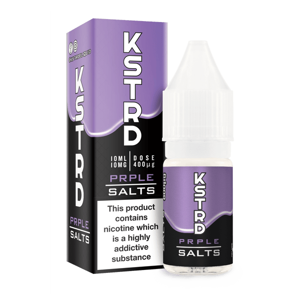 KSTRD E-Liquids 10ml Nic Salts 10mg / PRPL On White Background