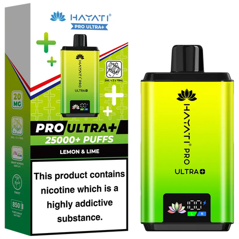 Hayati Pro Ultra Plus 25k Prefilled Vape Kit Lemon & Lime