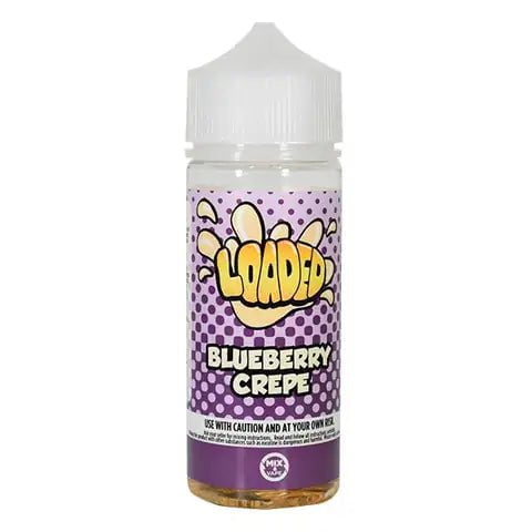 Loaded 100ml Shortfill E-Liquid by Ruthless Blueberry Crepe On White Background