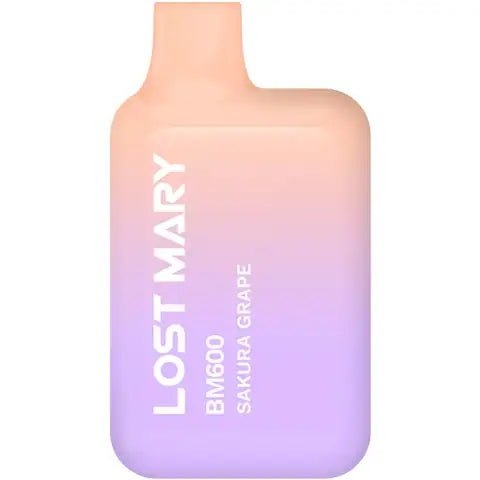 Lost Mary BM600 Disposable Device by Elf Bar Sakura Grape On White Background