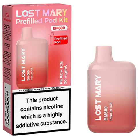 Lost Mary BM600 Prefilled Pod Kit Peach Ice