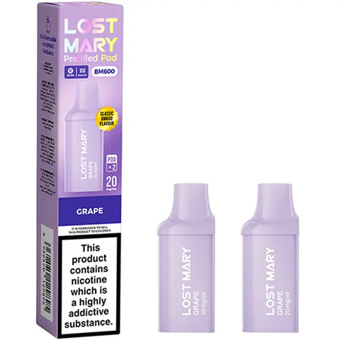 Lost Mary BM600 Pods: 600 Puffs, 20mg Nic Salt Flavour Lost Mary BM600 Pods: 600 Puffs, 20mg Nic Salt Flavour