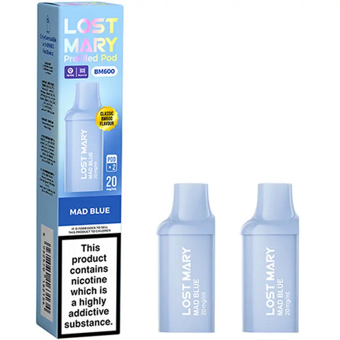 Lost Mary BM600 Replacement Prefilled Pods Mad Blue