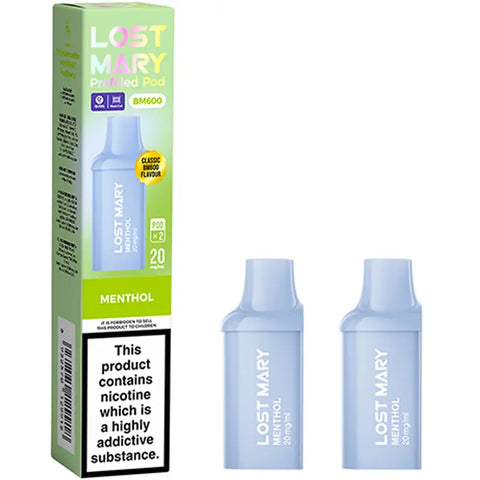 Lost Mary BM600 Replacement Prefilled Pods Menthol