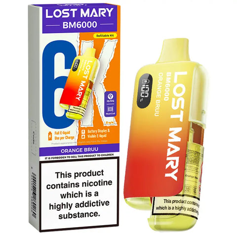 Lost Mary BM6000 Prefilled Pod Vape Kit Orange Bruu