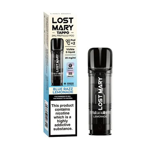 lost mary tappo blue razz lemonade replacement pods