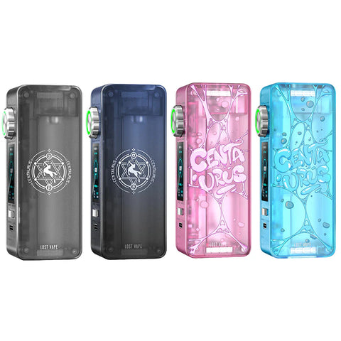 lost vape centaurus n100 mod all colours on white background