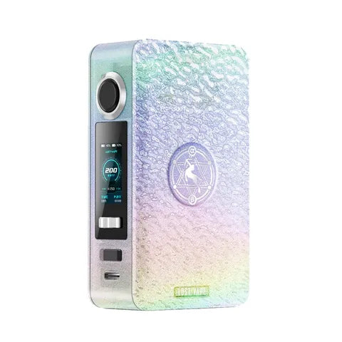 lost vape n200 box mod crystal cave promo on white background