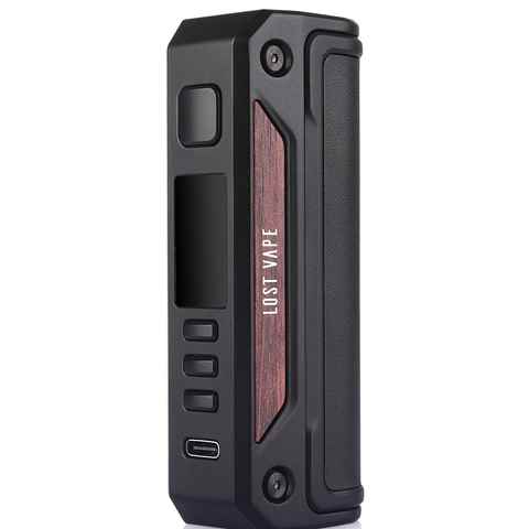 Lost Vape Thelema Solo 100w Mod Black Classic Black On White Background