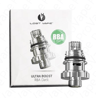 Lost Vape Ultra Boost Replacement Coils RBA Section On White Background