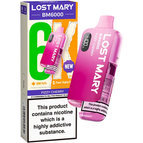 Lost Mary BM6000 Disposable Vape Kit Fizzy Cherry