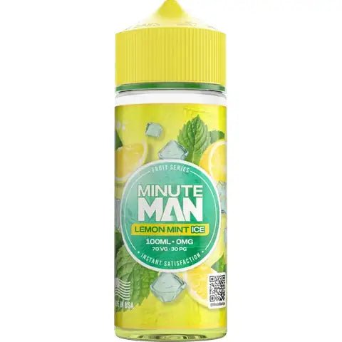 Minute Man 100ml Shortfill Lemon Mint Ice On White Background