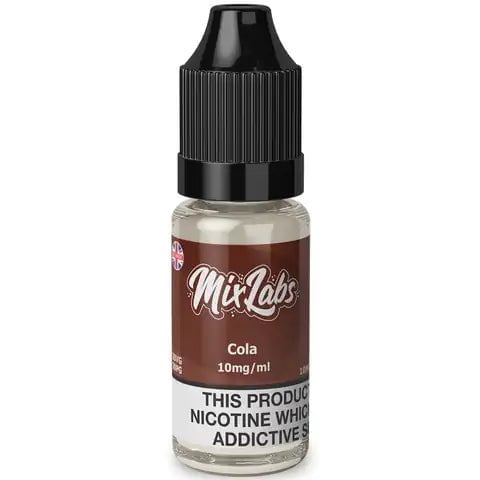 Mix Labs 10ml Bar Juice Nic Salts Cola / 10mg On White Background
