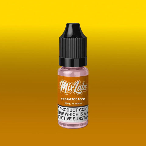 Mix Labs 10ml Bar Juice Nic Salts Cream Tobacco / 10mg On White Background