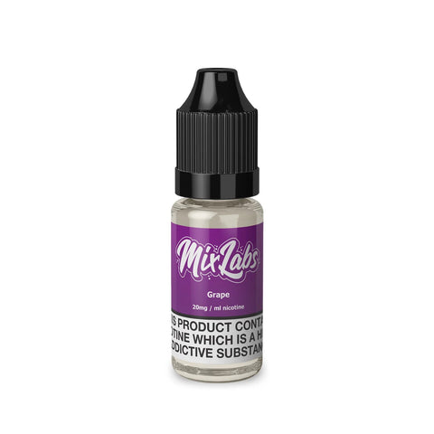 Mix Labs 10ml Bar Juice Nic Salts Grape / 10mg On White Background