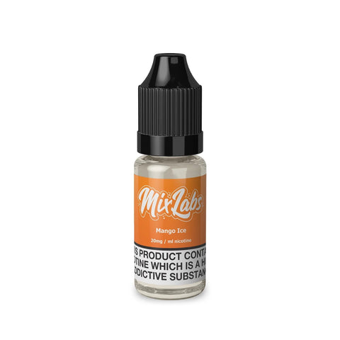 Mix Labs 10ml Bar Juice Nic Salts Mango Ice / 10mg On White Background