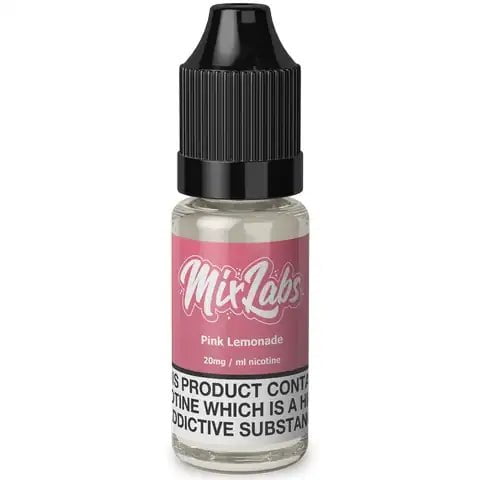 Mix Labs 10ml Bar Juice Nic Salts Pink Lemonade / 10mg On White Background