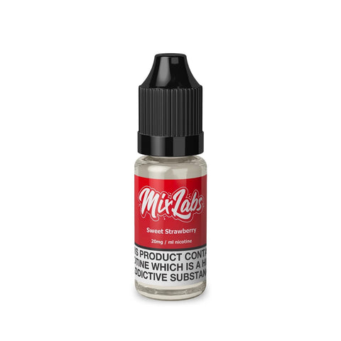 Mix Labs 10ml Bar Juice Nic Salts Sweet Strawberry / 10mg On White Background