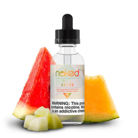 Naked 50ml Shortfill E-Liquids All Melon On White Background