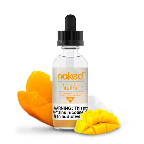 Naked 50ml Shortfill E-Liquids Amazing Mango On White Background