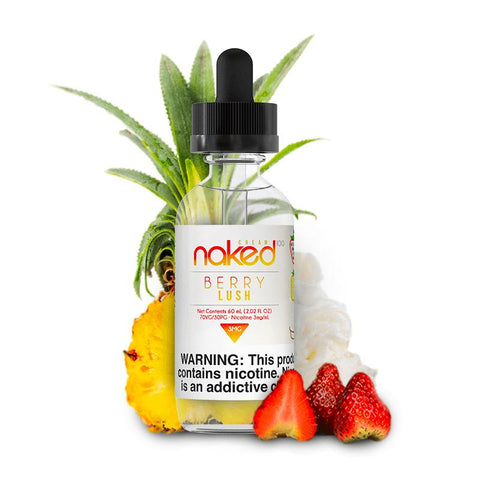 Naked 50ml Shortfill E-Liquids Berry Lush On White Background