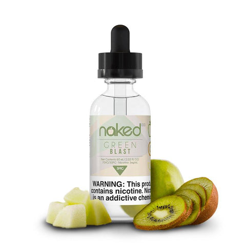 Naked 50ml Shortfill E-Liquids Green Blast On White Background