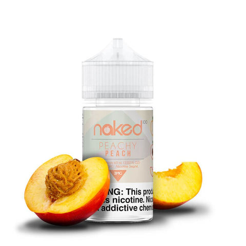 Naked 50ml Shortfill E-Liquids Peachy Peach On White Background